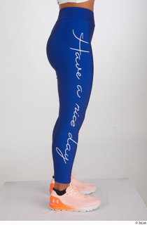 Zuzu Sweet blue leggings dressed leg lower body orange sneakers…